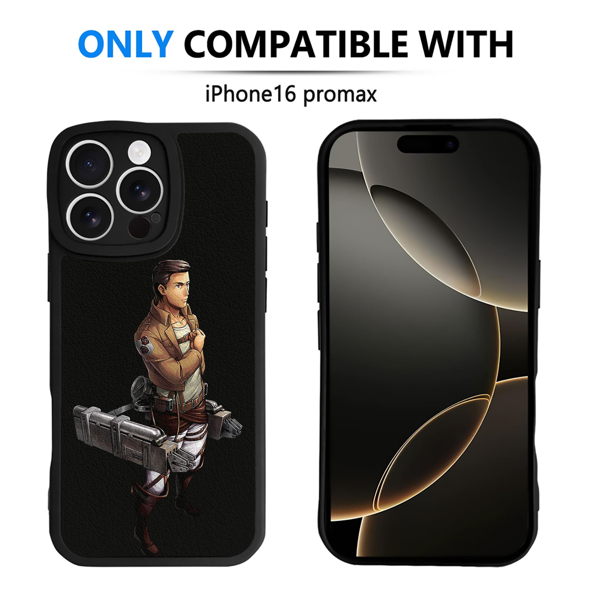 （画像用） 進撃の巨人 Attack on Titan 【iPhone 16シリーズ対応】シリコンスマホケース（レザー調） 材質：シリコン